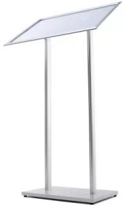 Menyställ A2 dubbla A3 affischer som sitter säkert i en A2 snäppram