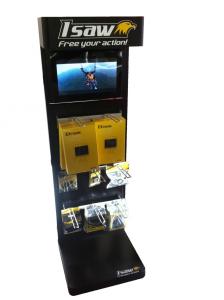 Metallställ med skärm justerbara spjut