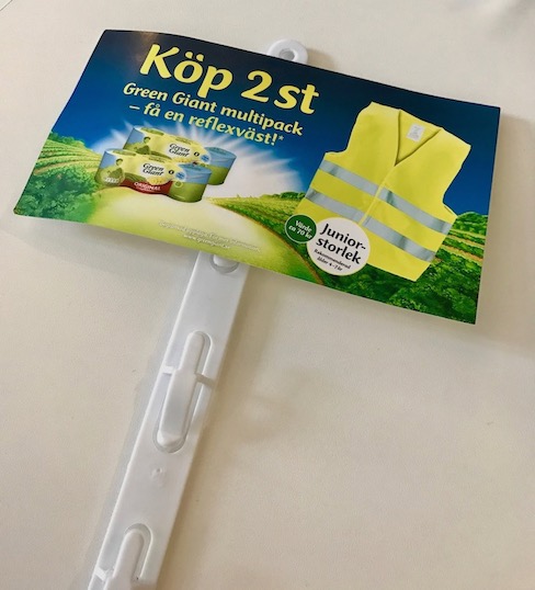 Plastslips med skylt
