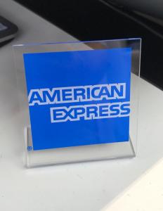 Plexiskylt American Express