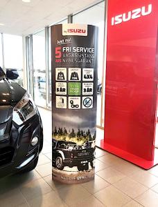 Pop up display 59x180 cm med tryck 2 sidor