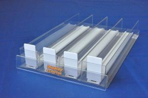 Pushertråg efter produktens form.