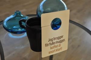 Kaffeskylt 100x150 mm med hål