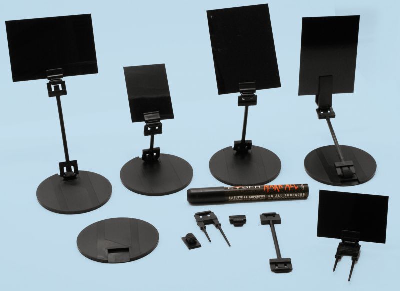 Skylthållare Startkit A8 A7 A7/ hållare, bord, hylla/ kalkpenna 91 delar 