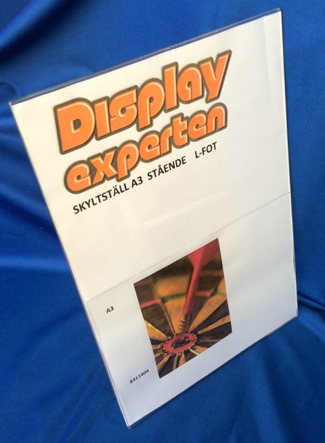 Skyltställ i akryl A3 Stående