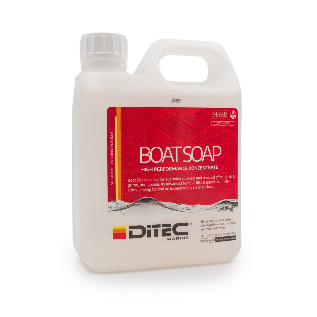 Ditec Boat Soap 1 Liter. (1 box = 5 Drums)