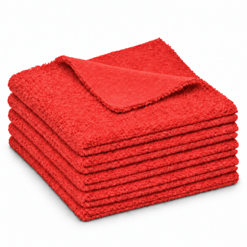 Seamless Microfibre Laser Red 400 gsm, 5-Pack