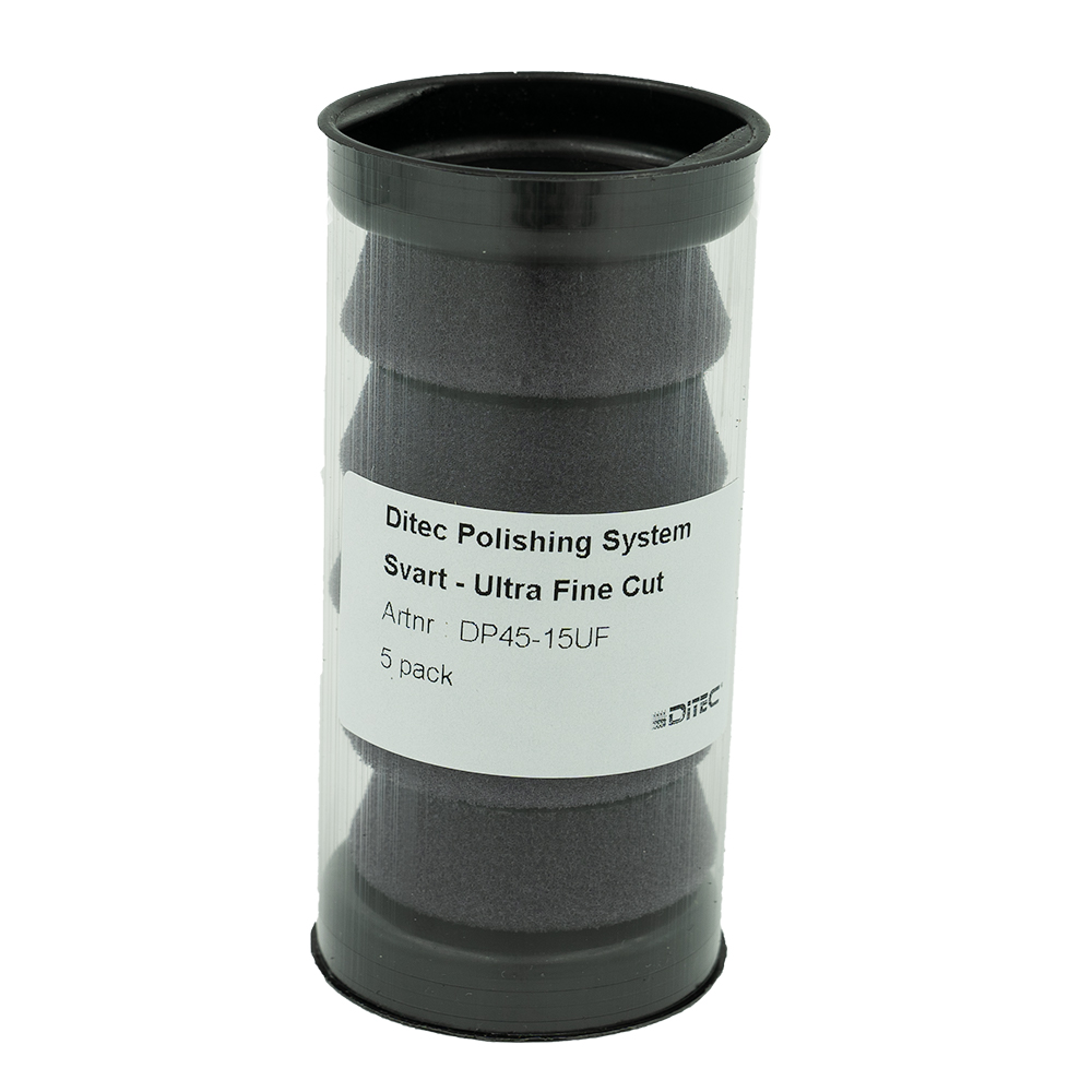 DITEC Polishing Pad Ø 45x15x38 mm. Trapez foam, Ultra Fine Cut. 5-Pack