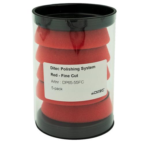 DITEC Polishing Pad Ø 65x15x55 mm. Trapez foam, Fine Cut. 5-Pack