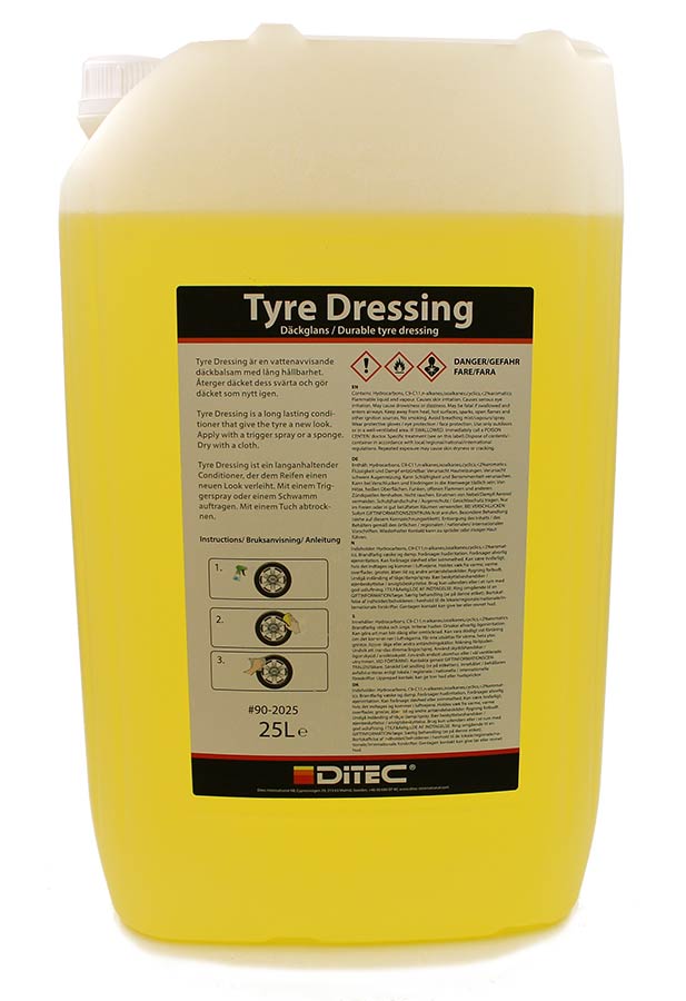 Ditec Tyre Dressing,  25 Liter. (Temporary price increase)