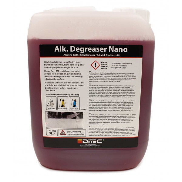 Ditec Alkalisk Degreaser Nano, 5 Liter