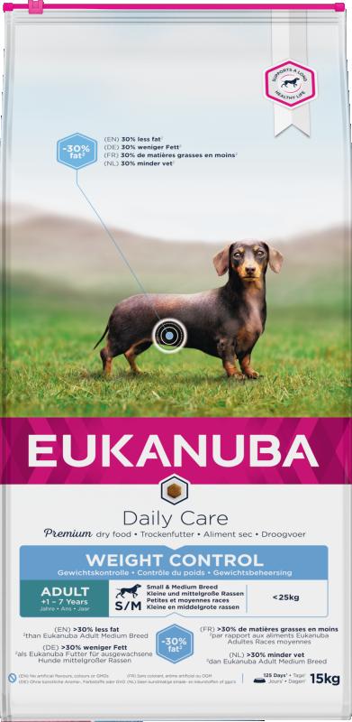 Eukanuba Dog Daily Care Sm/Med Weight Control 15 kg