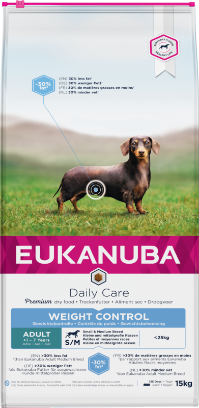 Eukanuba Dog Daily Care Sm/Med Weight Control 15 kg