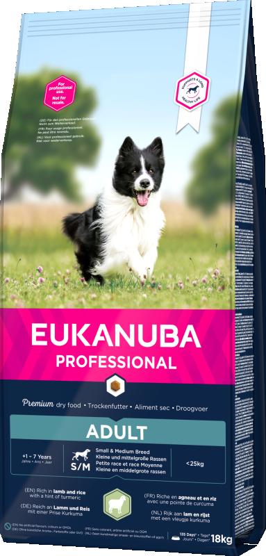 Eukanuba Dog Ad Sm/Med Lamb & Rice 18 kg, Breeder