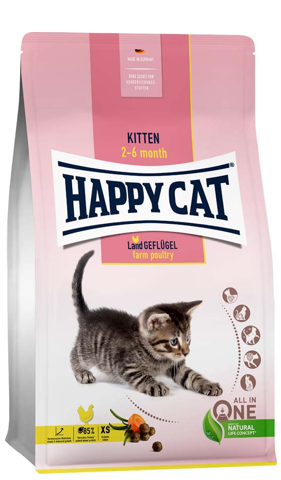 HappyCat Kitten fågel, 4 kg