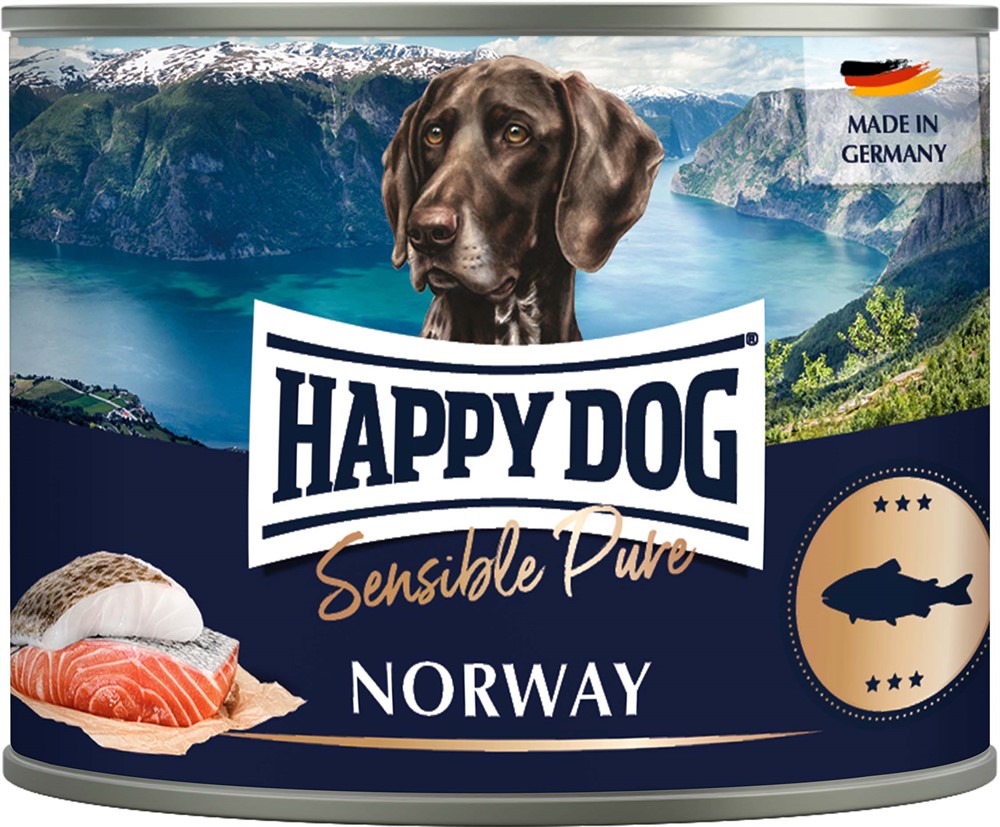 HappyDog konserv, Norway, 100% havsfisk 200 g