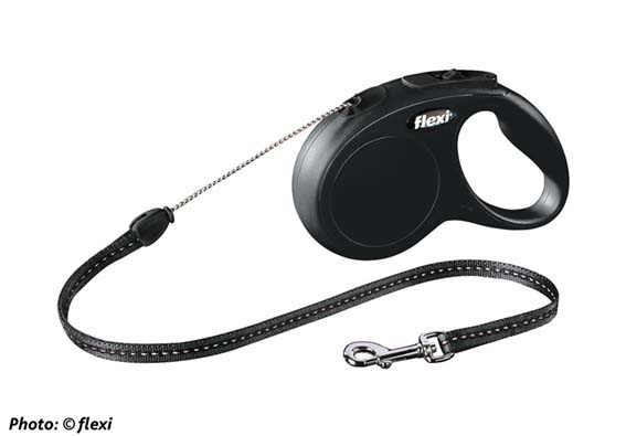 flexi New CLASSIC, S: 5 m rep, svart