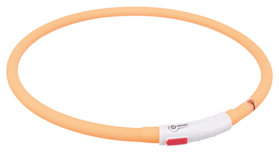 Flash light ring USB, silikon, XS-XL: 70 cm/ø 10 mm, orange