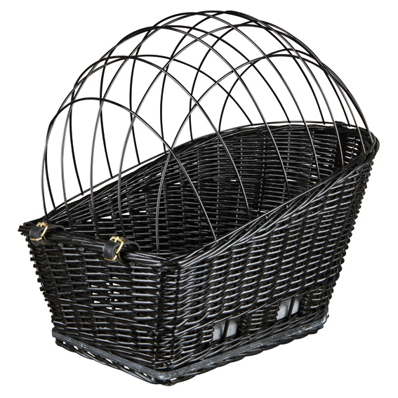 Cykelkorg för pakethållare, pil, 35xh49x55 cm fäste 10,5-14,5cm, svart
