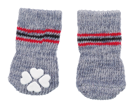 Hundsockar non-slip 2-pack, XL, grå