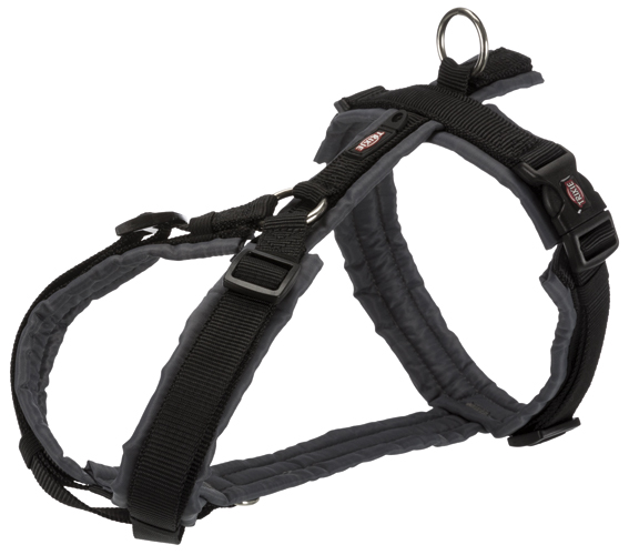 Premium spårsele,M: 53-64 cm/20 mm, svart/grafit