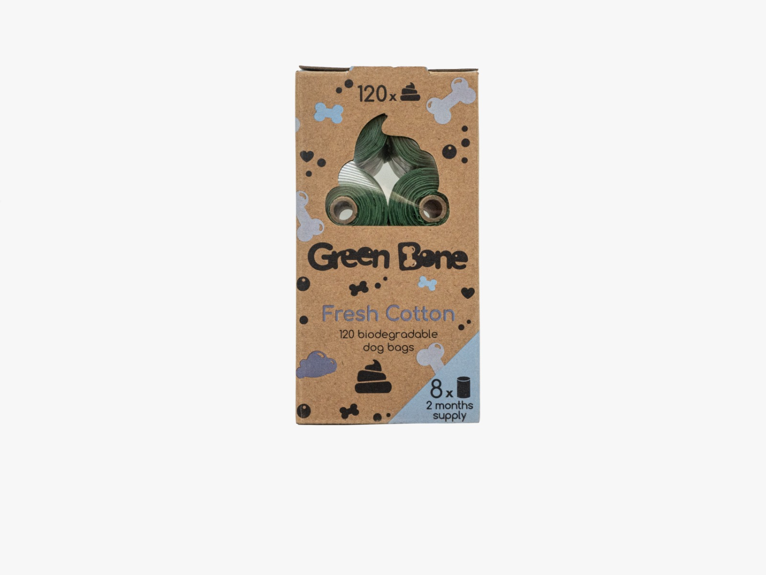 Green Bone Cotton 8 rullar/ 120 Påsar
