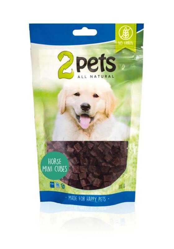 2pets Dogsnack Horse MiniCubes, 100 g
