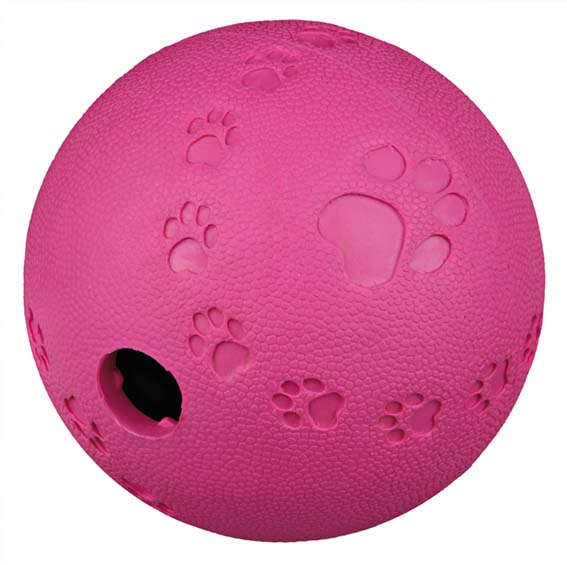 Snacksboll, naturgummi, labyrint, o, 7 cm, orange