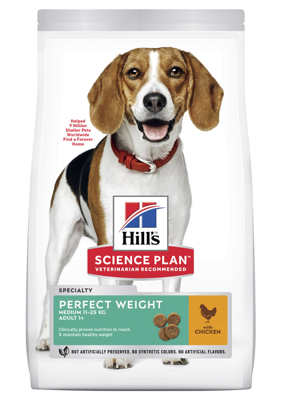 Hills Canine Adult Perfect Weight Medium Chicken 12kg