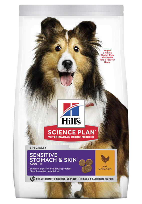 Hills Canine Adult Sen.Stomach&Skin Medium Chicken 2.5kg