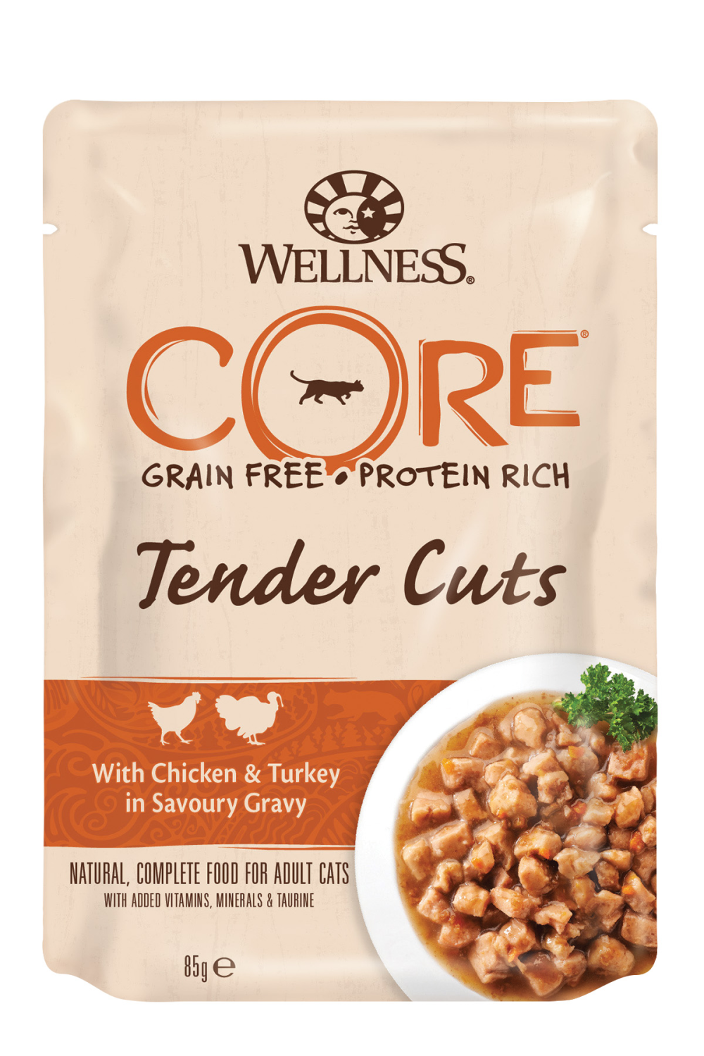 CORE Cat TC pouch Ckn & Trky in Gravy 85 g (8/frp)