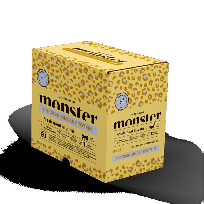 Monster Cat Pouches Adult Chicken 85 g (8-pack)