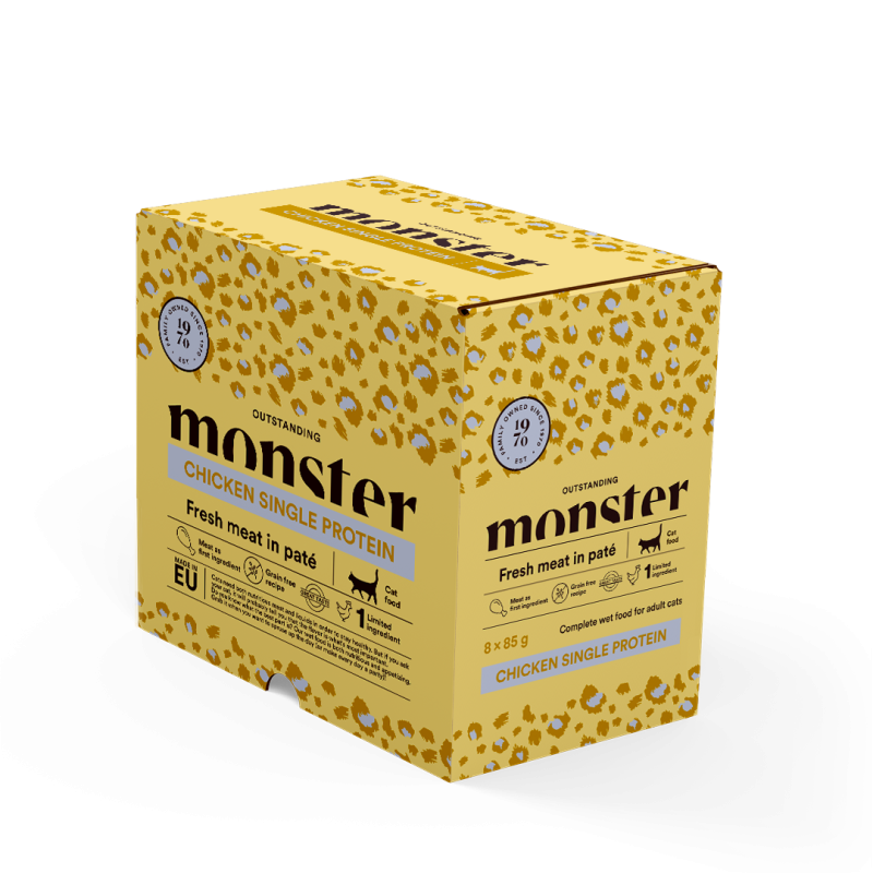 Monster Cat Pouches Adult Chicken 85 g (8-pack)