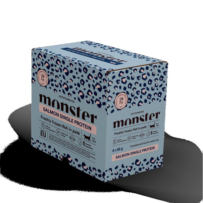 Monster Cat Pouches Adult Salmon 85 g (8-pack)