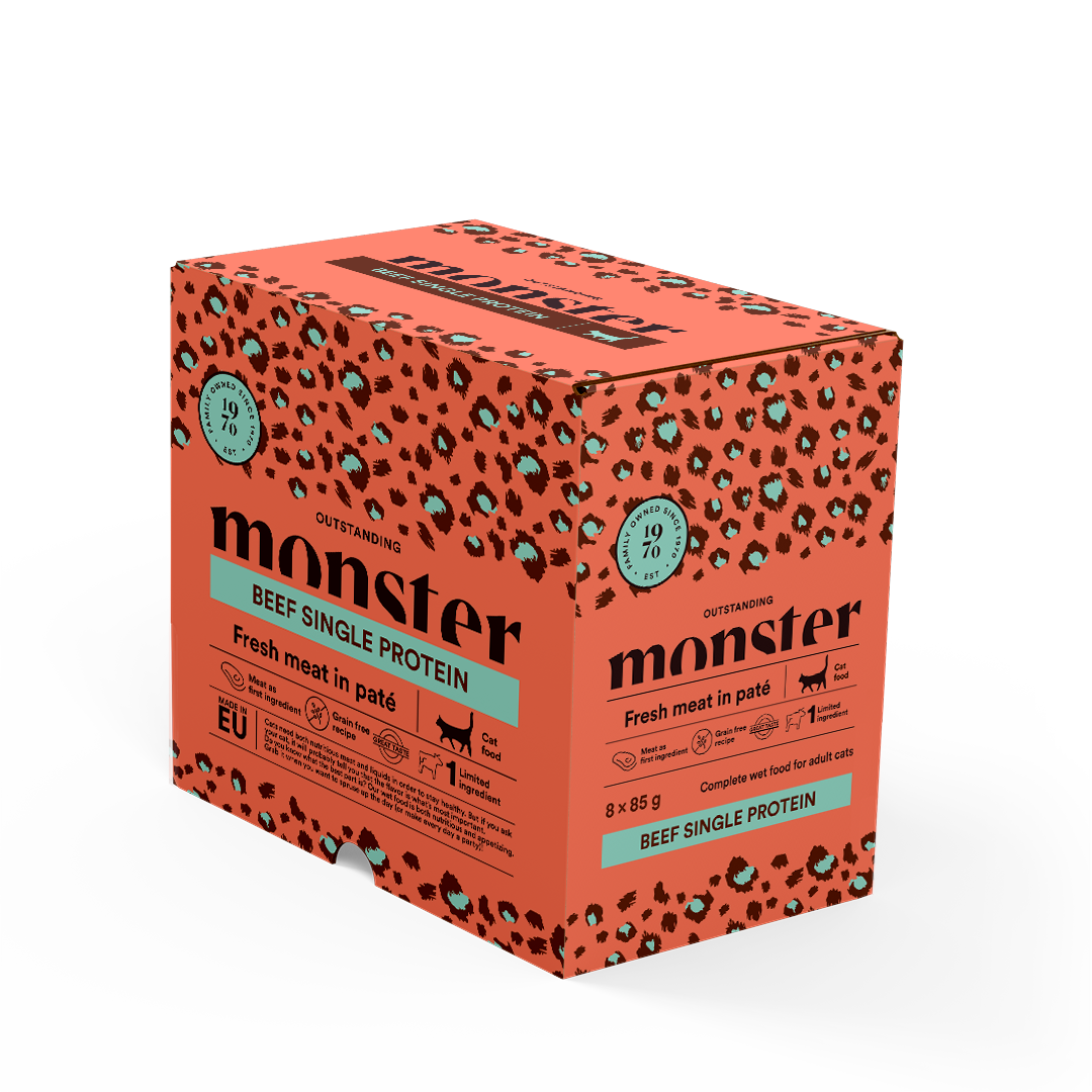 Monster Cat Pouches Adult Beef 85 g (8-pack)