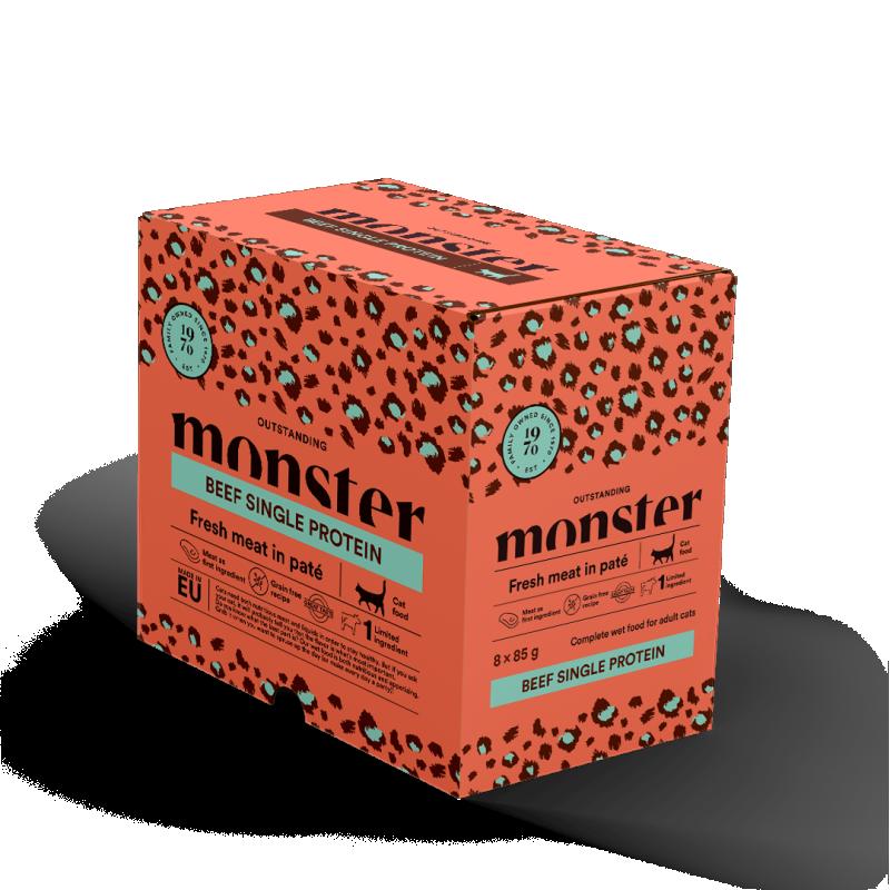 Monster Cat Pouches Adult Beef 85 g (8-pack)