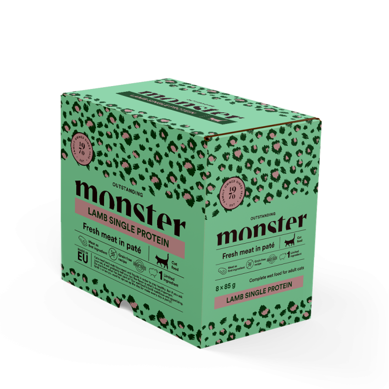 Monster Cat Pouches Adult Lamb 85 g (8-pack)