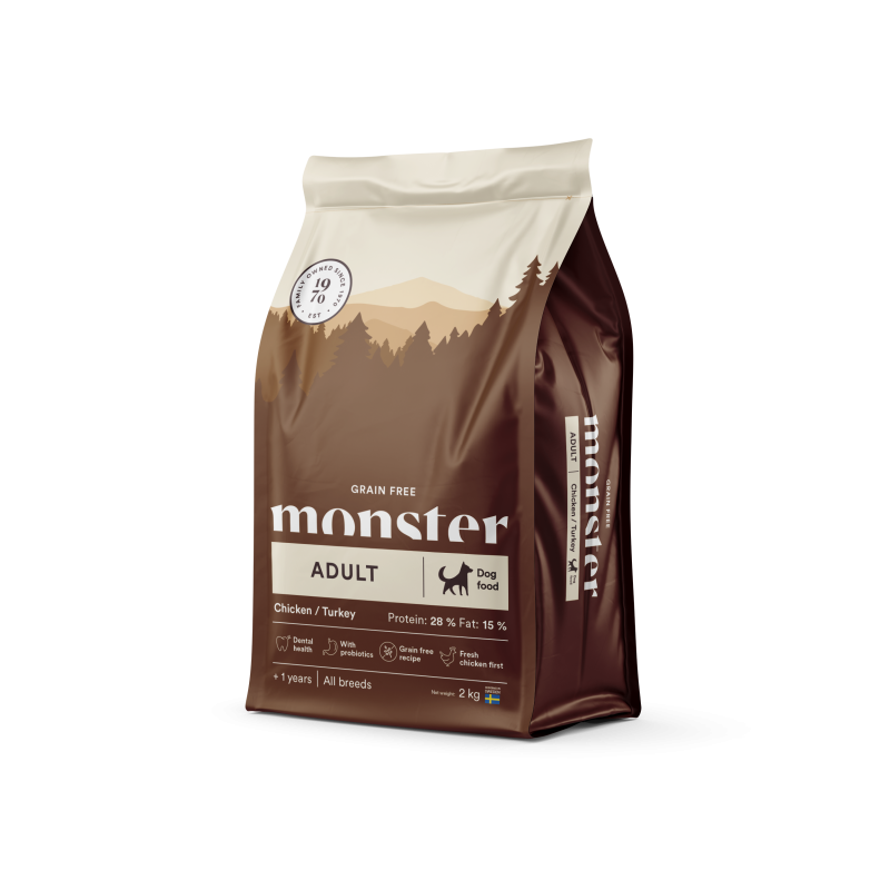 Monster Dog GF Adult Chick/Turkey 2 kg