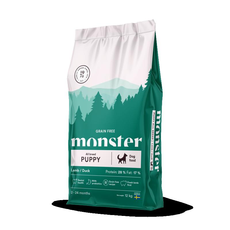 Monster Dog GF Puppy All Breed Lamb/Duck 12 kg