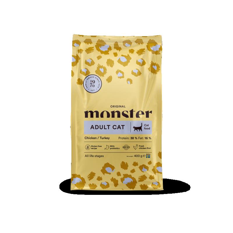 Monster Cat Orig. Adult Chick/Turkey 400 g