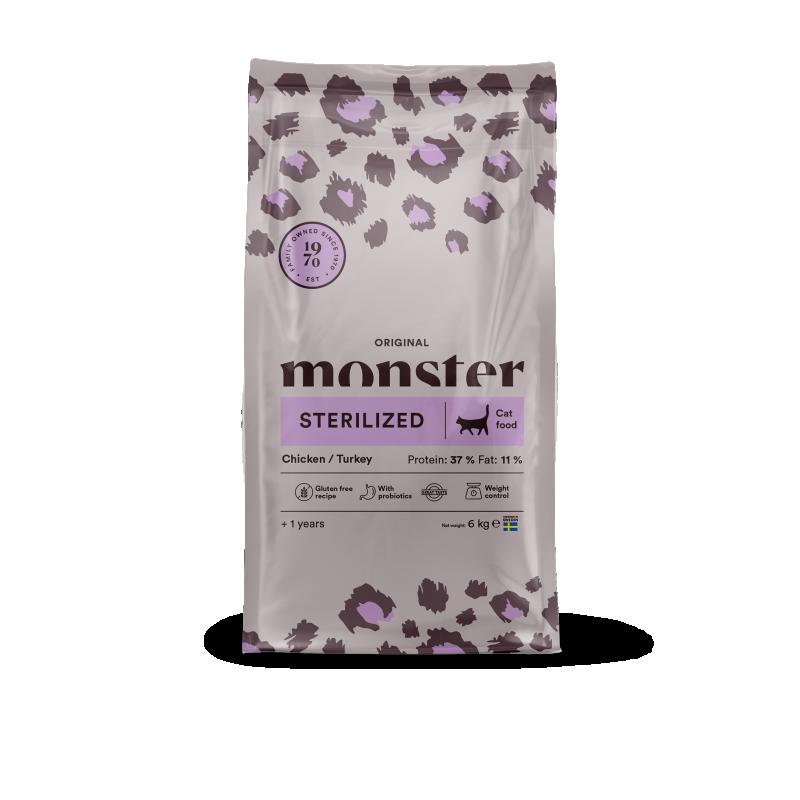 Monster Cat Orig. Sterilized Chick/Turkey 6 kg