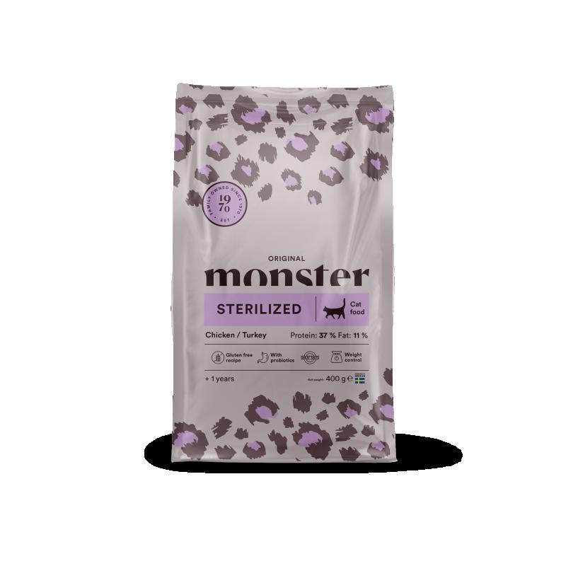 Monster Cat Orig. Sterilized Chick/Turkey 400 g