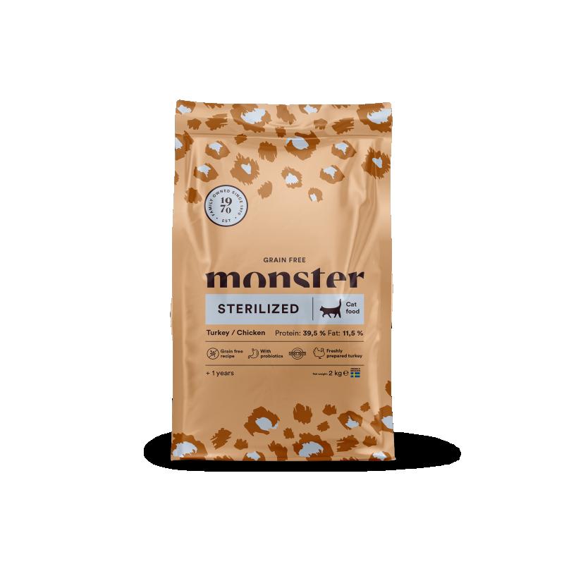 Monster Cat GF Sterilized Turkey/Chick 2 kg