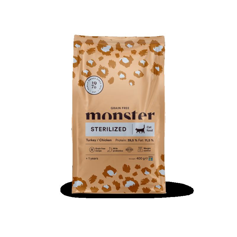Monster Cat GF Sterilized Turkey/Chick 400 g