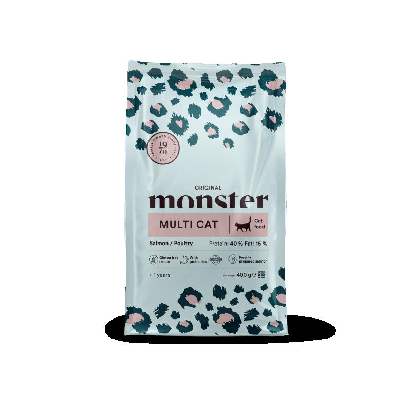 Monster Cat Orig. Multicat Salmon/Poultry 400 g