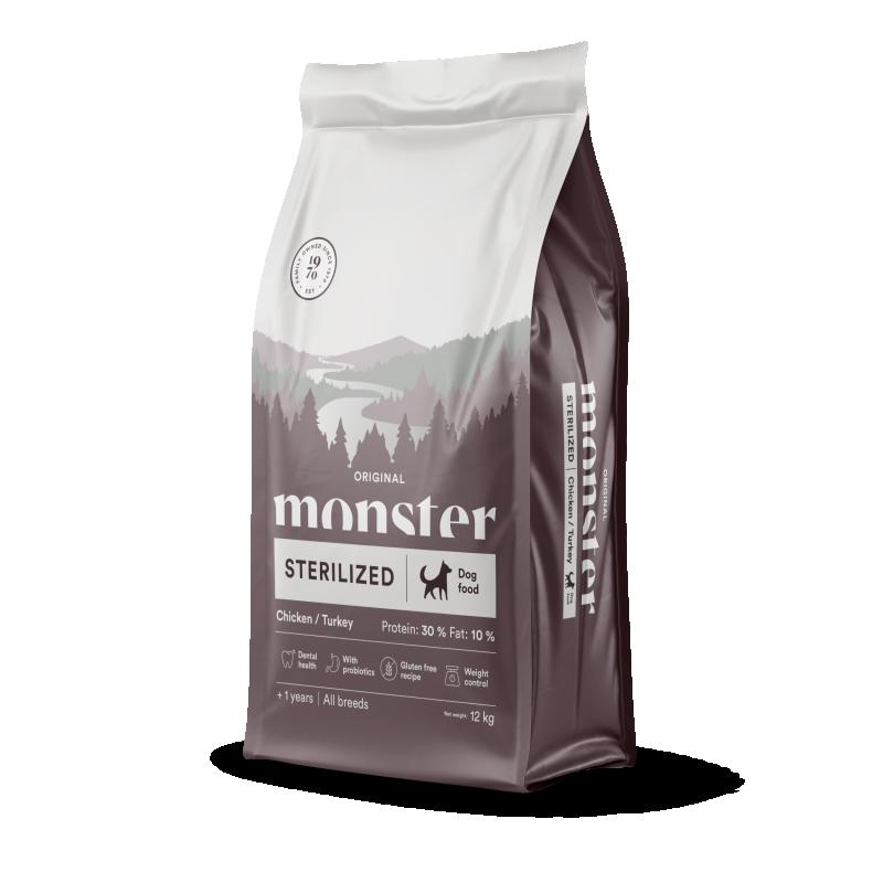 Monster Dog Orig. Sterilized Chick/Turkey 12 kg