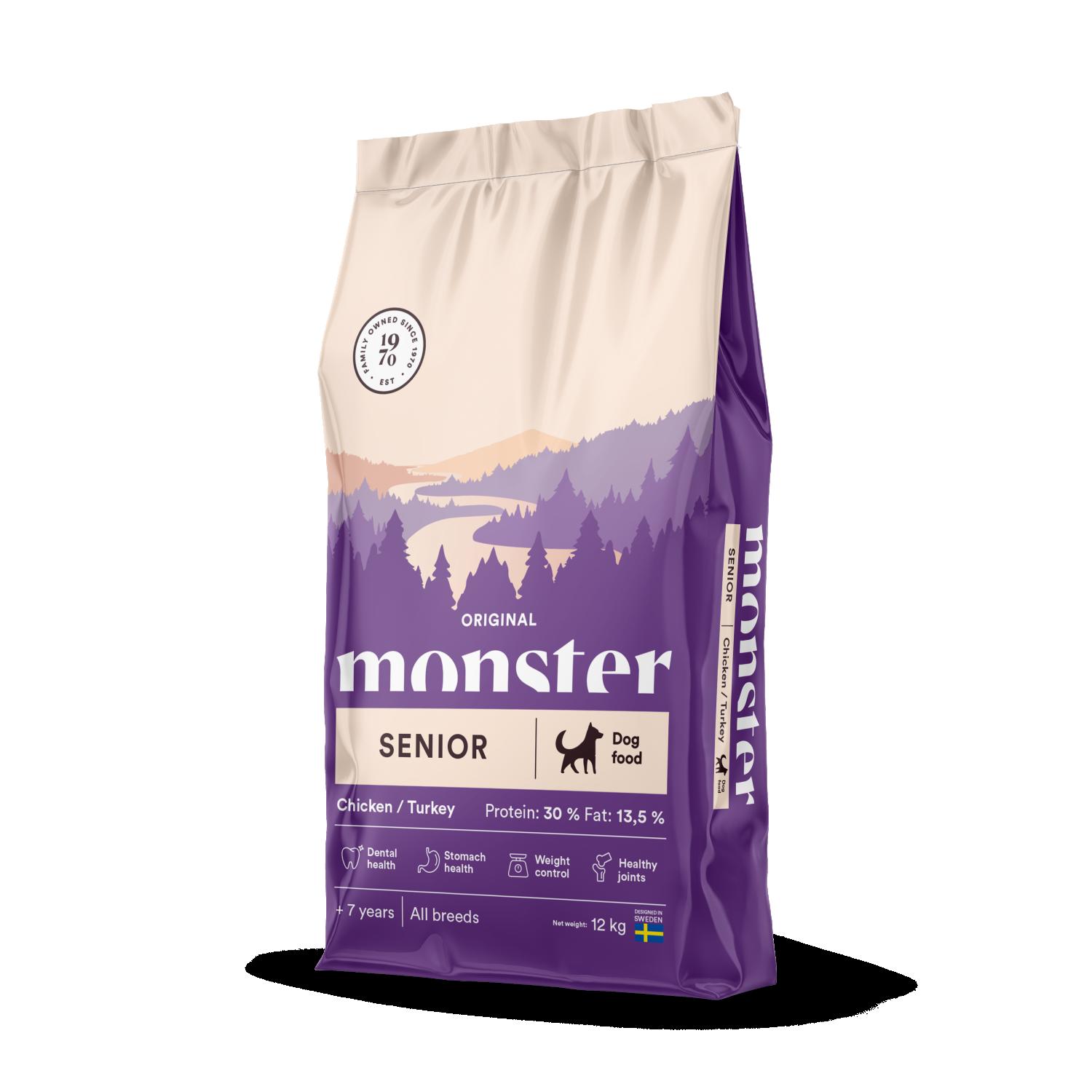 Monster Dog Orig. Senior Chick/Turkey 12 kg