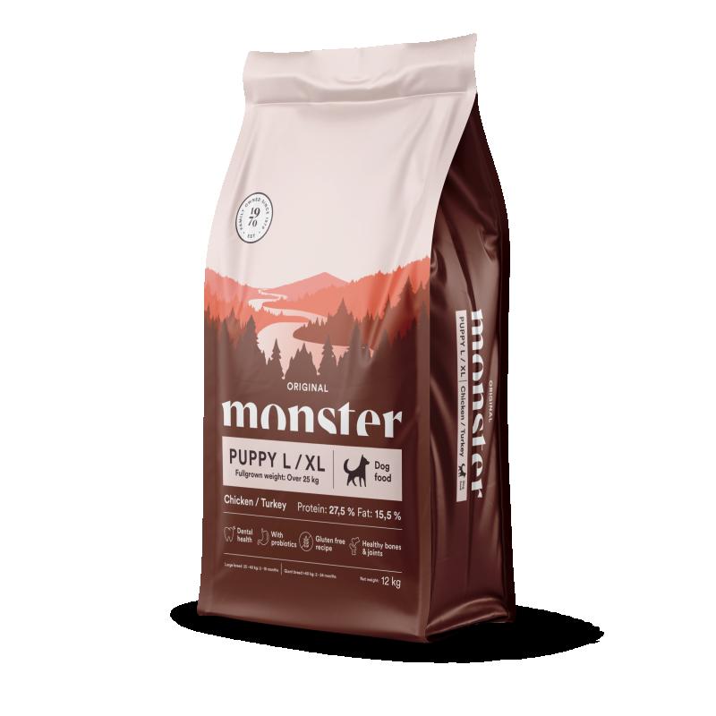 Monster Dog Orig. Puppy L/XL Chick/Turkey 12 kg
