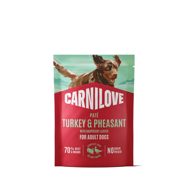 CL Dog Pouch Paté Turkey & Pheasant with Raspberry Leaves 300 g