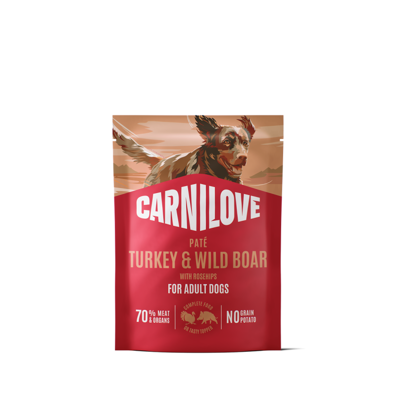 CL Dog Pouch Paté Turkey & Wildboar with Rosehips 300 g